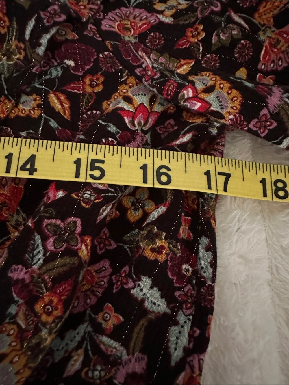 ZARA Black Floral Ruffle Long-Sleeve Mini Dress with Ruffled Collar - Picture 7 of 8